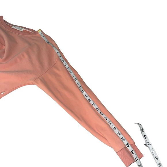 Minimalist Folk Co Coral Orange Cropped Pullover Sweater Size Large - Picture 3 of 8